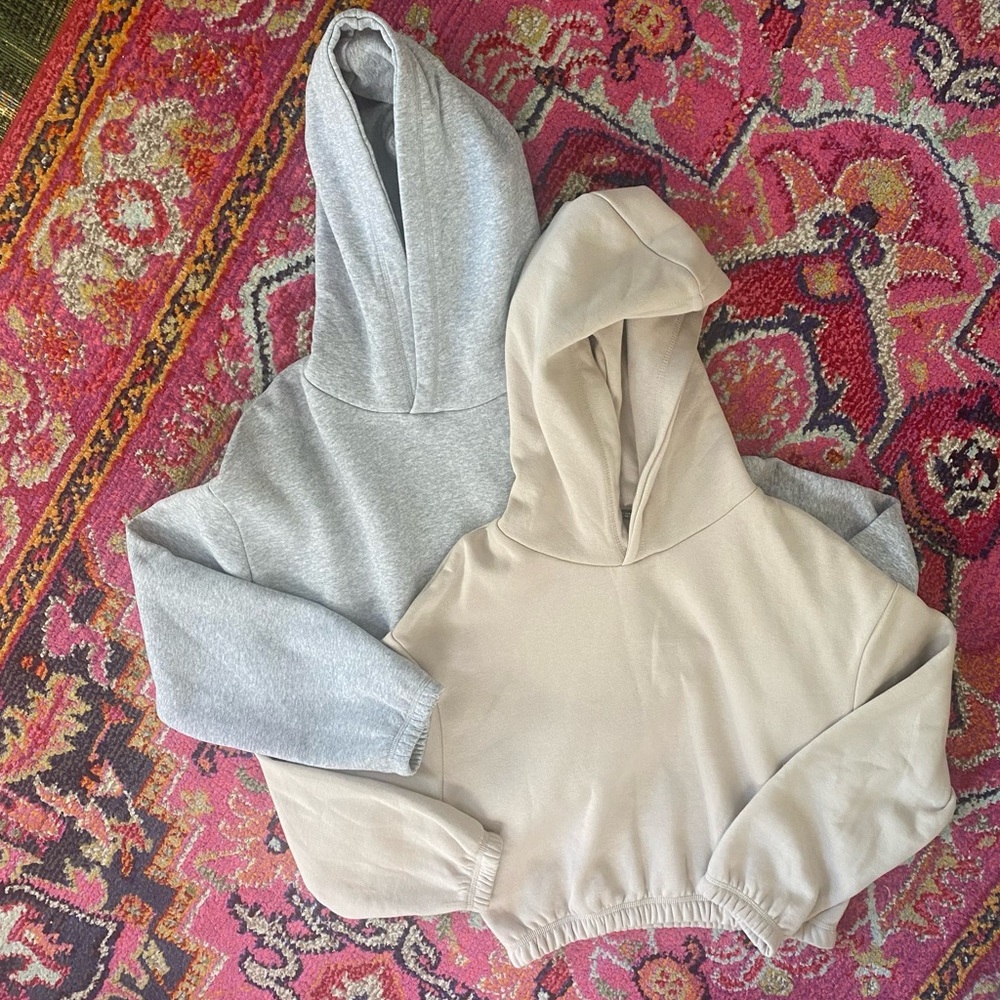 Zara Cropped Hoodie Set- Size M